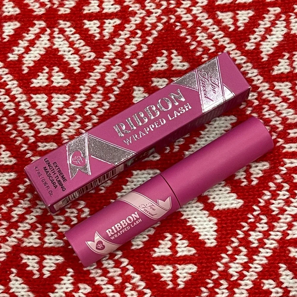 Too Faced Ribbon Wrapped Lash Extreme Length Tubing Black Mascara Travel Sized